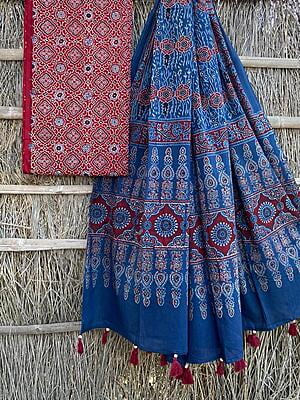 Ajrakh Printed Top-Dupatta Set-8