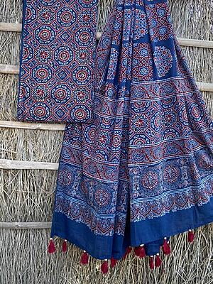Ajrakh Printed Top-Dupatta Set-9