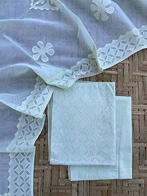 Applique Unstitched Suit With Applique Top Catalogue 2-10