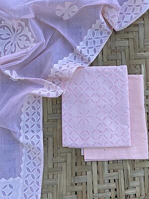 Applique Unstitched Suit With Applique Top Catalogue 2-18