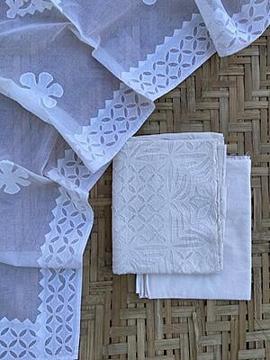 Applique Unstitched Suit With Applique Top Catalogue 2-2