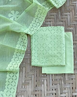 Applique Unstitched Suit With Applique Top Catalogue 2-23