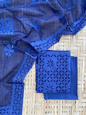 Applique Unstitched Suit With Applique Top Catalogue 2-26