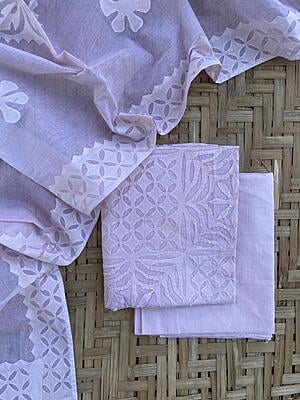 Applique Unstitched Suit With Applique Top Catalogue 2-4