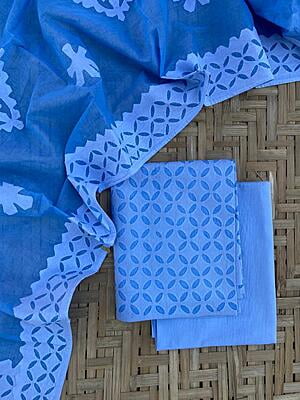 Applique Unstitched Suit With Applique Top Catalogue 2-5