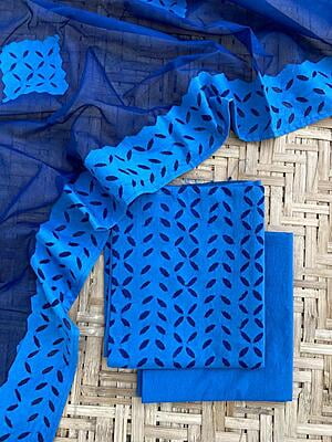 Applique Unstitched Suit With Applique Top Catalogue 2-6