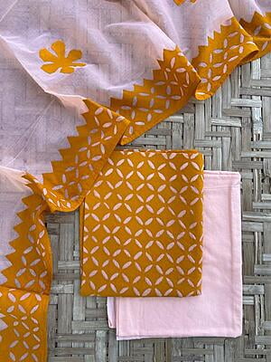 Applique Unstitched Suit With Applique Top Catalogue 2-9