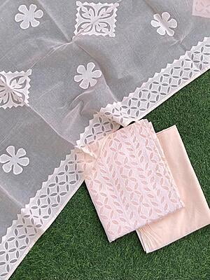 Applique Unstitched Suit With Applique Top Series 1-10