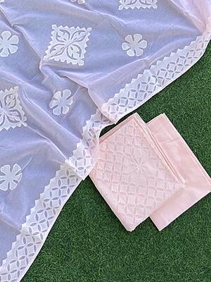 Applique Unstitched Suit With Applique Top Series 1-12