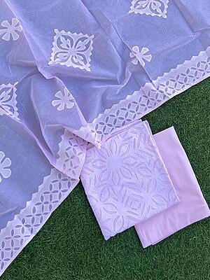 Applique Unstitched Suit With Applique Top Series 1-13