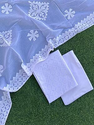 Applique Unstitched Suit With Applique Top Series 1-14