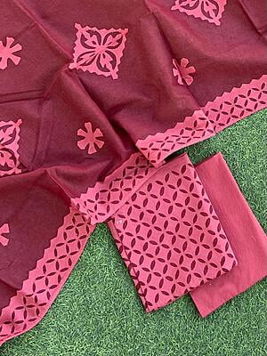 Applique Unstitched Suit With Applique Top Series 1-15