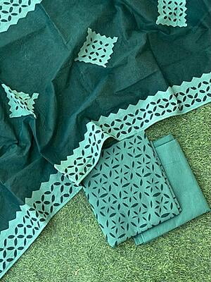 Applique Unstitched Suit With Applique Top Series 1-18