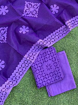 Applique Unstitched Suit With Applique Top Series 1-21