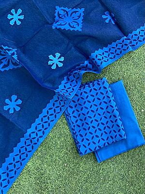 Applique Unstitched Suit With Applique Top Series 1-23