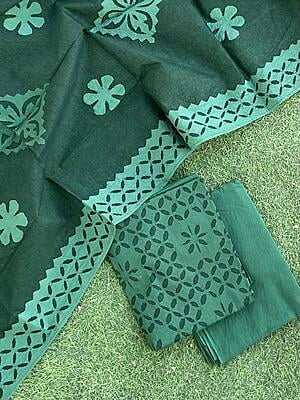 Applique Unstitched Suit With Applique Top Series 1-25