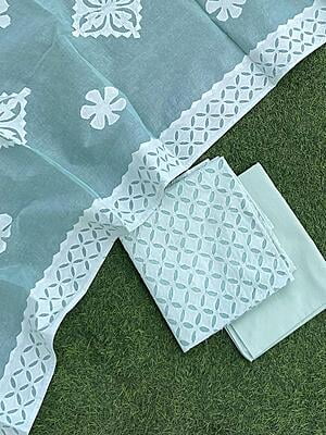 Applique Unstitched Suit With Applique Top Series 1-27