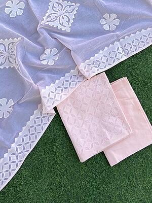 Applique Unstitched Suit With Applique Top Series 1-3