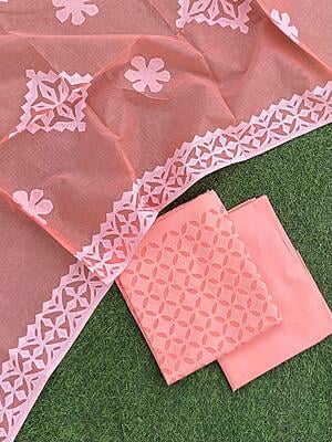 Applique Unstitched Suit With Applique Top Series 1-30