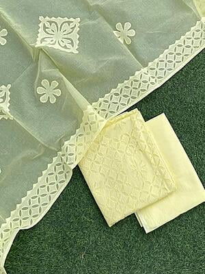 Applique Unstitched Suit With Applique Top Series 1-32