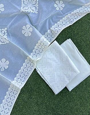 Applique Unstitched Suit With Applique Top Series 1-33