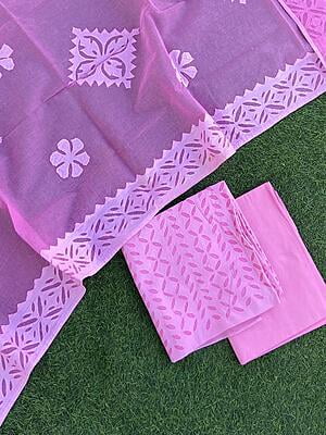 Applique Unstitched Suit With Applique Top Series 1-4