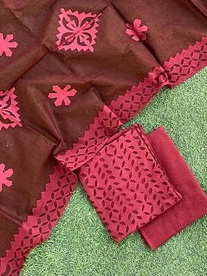 Applique Unstitched Suit With Applique Top Series 1-6