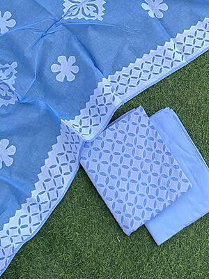 Applique Unstitched Suit With Applique Top Series 1-7