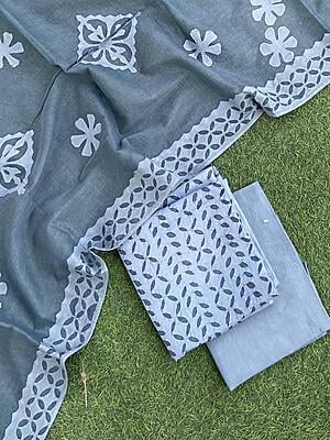 Applique Unstitched Suit With Applique Top Series 1-8