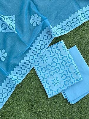 Applique Unstitched Suit With Applique Top Series 1-9