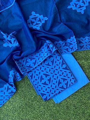 Pure Cotton Suit With Applique Top And Dupatta Catalogue 3-20