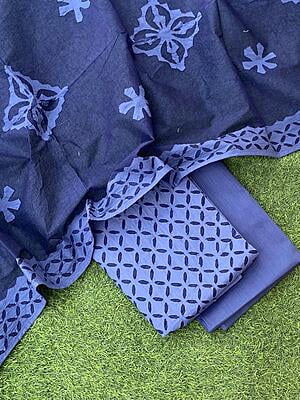 Pure Cotton Suit With Applique Top And Dupatta Catalogue 3-24