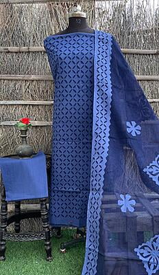 Pure Cotton Suit With Applique Top And Dupatta Catalogue 4-7