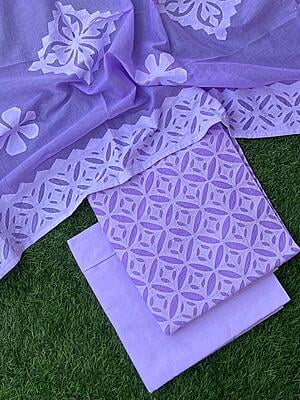 Pure Cotton Suit With Applique Top And Dupatta Catalogue 5-24 Pure Cotton Suit With Applique Top And Dupatta Catalogue 5-24