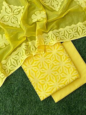 Pure Cotton Suit With Applique Top And Dupatta Catalogue 5-25 Pure Cotton Suit With Applique Top And Dupatta Catalogue 5-25