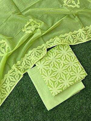 Pure Cotton Suit With Applique Top And Dupatta Catalogue 5-3 Pure Cotton Suit With Applique Top And Dupatta Catalogue 5-3