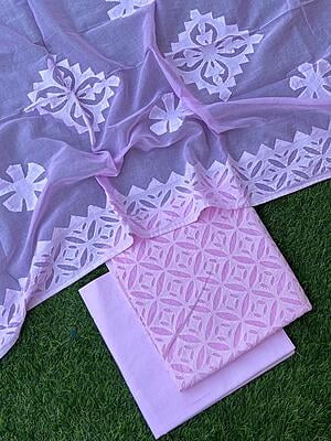 Pure Cotton Suit With Applique Top And Dupatta Catalogue 5-37 Pure Cotton Suit With Applique Top And Dupatta Catalogue 5-37