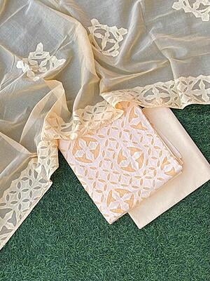 Pure Cotton Suit With Applique Top And Dupatta Catalogue 5-40 Pure Cotton Suit With Applique Top And Dupatta Catalogue 5-40