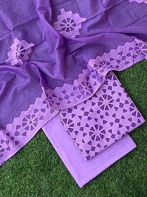 Pure Cotton Suit With Applique Top And Dupatta Catalogue 5-5 Pure Cotton Suit With Applique Top And Dupatta Catalogue 5-5