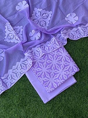 Pure Cotton Suit With Applique Top And Dupatta Catalogue 5-6 Pure Cotton Suit With Applique Top And Dupatta Catalogue 5-6