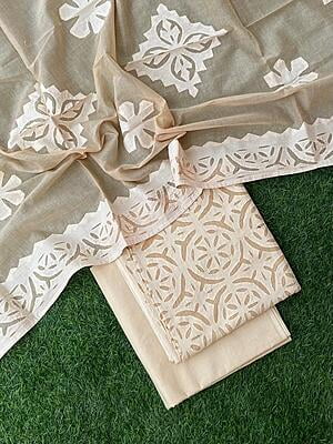 Pure Cotton Suit With Applique Top And Dupatta Catalogue 5-9 Pure Cotton Suit With Applique Top And Dupatta Catalogue 5-9