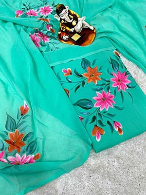 Hand Painted Georgette Suit-Rama-1