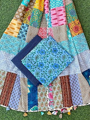Handblock Printed Suit With Patch Work Dupatta Catalogue 1-10 Handblock Printed Suit With Patch Work Dupatta Catalogue 1-10