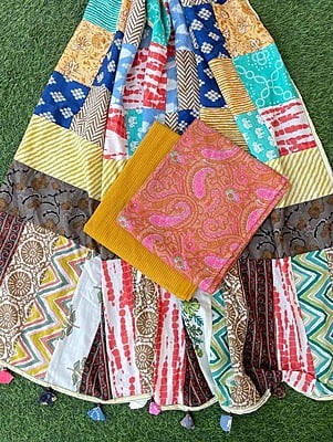 Handblock Printed Suit With Patch Work Dupatta Catalogue 1-18 Handblock Printed Suit With Patch Work Dupatta Catalogue 1-18