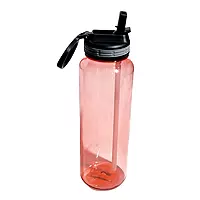 Plastic Sports Water Bottle With a Straw