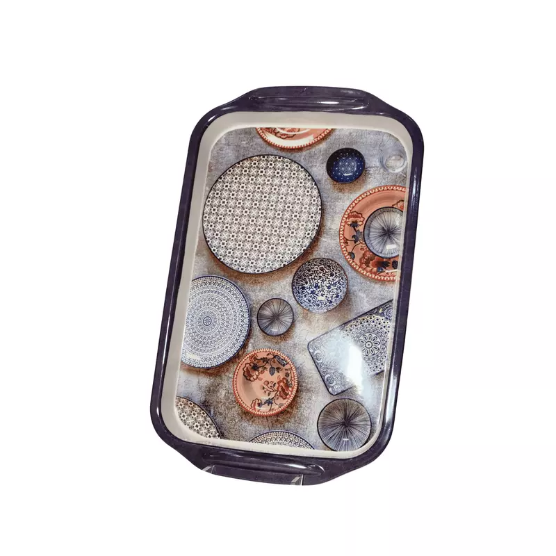 Purple Theme Printed Serving Tray