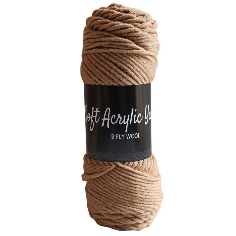Soft Acrylic Yarn 8 ply Dull Brown Soft Acrylic Yarn 8 ply Dull Brown