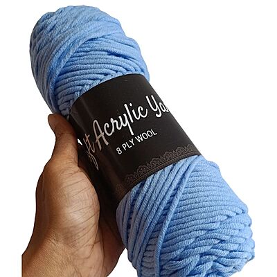 Soft Acrylic Yarn 8 ply Denim Blue Soft Acrylic Yarn 8 ply Denim Blue