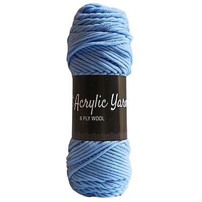 Soft Acrylic Yarn 8 ply Denim Blue