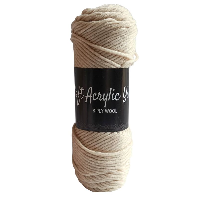 Soft Acrylic Yarn 8 ply Ivory Soft Acrylic Yarn 8 ply Ivory
